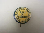 1940'S Pin Back Badge Sunshine Club 6D Donation - Help To Support Charities 2893. Fixed Price $11.45.