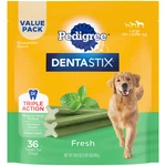 Dentastix Fresh Flavor, Large Breed Dog Treats, 1.87 Lb. Bag. Fixed Price $15.28.