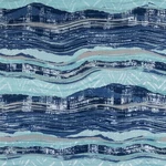 Highway River Multi-blue Wavy Sketch Print Regal Multipurpose Fabric. Fixed Price $28.90.