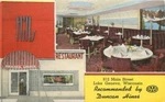 Entrance 1940S Hills Restaurant Lake Geneva Wisconsin Interior Kropp 3032. Fixed Price $8.70.
