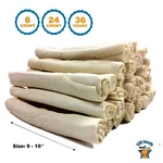 Rawhide Retriever 9-10" -100% Natural Beef-hide Rolls For Dogs 123 Treats. Fixed Price $74.99.