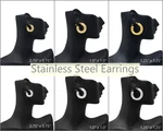 Premium 18K Gold Plated Stainless Steel Chunky Bold Tube Hoop Waterproof Earring. Fixed Price $14.99.