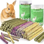 Bissap 76PCS Rabbit Chew Sticks, Mixed Natural Timothy Hay Flower Rose Dahlberg. Fixed Price $33.98.