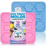 2 Pcs Dog Treat Molds Silicone Frozen For Baking And Fre. Fixed Price $14.39.