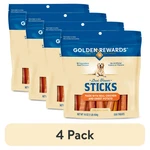 (4 Pack) Golden Rewards Chicken & Sweet Potato Dual Flavor Treat Sticks For Dogs. Fixed Price $36.88.