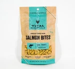Vital Essentials Freeze Dried Raw Salmon Bites Dog Treat 2.5OZ Bag 01/23/2027. Fixed Price $13.50.