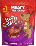 Meaty Treats Bac'n Creations Bacon Flavor Dog 40 Oz.. Fixed Price $24.69.