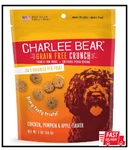 Charlee Bear Crunch Grain Free Dog Treats, Chicken, Pumpkin And Apple, 2 Ounce. Fixed Price $7.84.