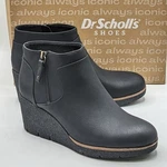 Dr. Scholl Bianca Women's Stylish & Stable Side Zip Wedge Bootie (black) New. Fixed Price $39.99.