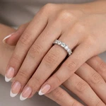 Eternity Wedding Ring Solid 14K Gold Trellis 4.60 Ct Round Natural Diamond SI1. Fixed Price $4812.80.