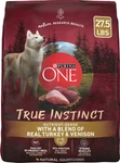 Purina One True Instinct With Real Turkey & Venison Dry Dog Food, 27.5 Lb Bag. Fixed Price $38.25.