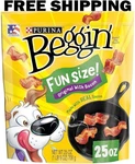 Purina Beggin' Strips Small Dog Treats Fun Size Original With Real Bacon Flavor. Fixed Price $15.80.