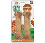 Nylabone Healthy Edibles Dog Chew Treats, Bacon, 2-COUNT, Usa Made. Fixed Price $6.99.