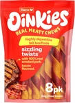 Oinkies Sizzling Twists Bacon Flavored Rawhide-free Natural Chew Dog Treats, 8. Fixed Price $17.99.