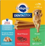 Pedigree Dentastix 51 Count (pack Of 1), Original, Beef Flavor And Fresh. Fixed Price $34.79.