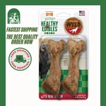 Healthy Edibles Wild Natural Long-lasting Bison Flavor Bone Chew Treats For Dogs. Fixed Price $7.79.