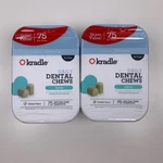 (2) Kradle Daily Dental Soft Chews Gut Health For Dog Chicken Flavor 75 Ct 4/26. Fixed Price $32.75.