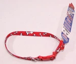 Pet Attire Adjustable Dog Collar, Red Bones, 3/8" X 8"-12". Fixed Price $5.99.