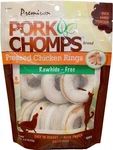 Dog, Pork Chomps Pressed Chicken Rings Treats (8 Count). Fixed Price $36.77.