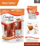 Long-lasting Good Fun Dog Chews Chicken, Pork & Beef Flavor 4 Ounces. Fixed Price $8.99.