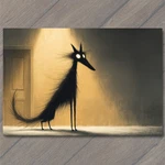 Art Print Shadow Dog Glowing Eyes Creepy Corridor Nightlight Spooky Charm. Fixed Price $11.99.