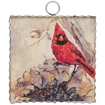 The Round Top Collection Mini Gallery Cardinal Dried Sunflower 6X6X1. Fixed Price $22.50.