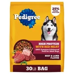 Pedigree High Protein Adult Dry Dog Food, Beef And Lamb Flavor, 30 Lb. Bag New. Fixed Price $23.18.