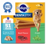 Pedigree Dentastix 51 Count (pack Of 1), Original, Beef Flavor And Fresh. Fixed Price $34.19.