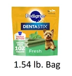 Pedigree Dentastix Dental Treats For Toy/small Dogs Fresh Flavor Bone. Fixed Price $24.09.