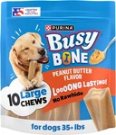 Bone Adult Dog Chew Treats, Peanut Butter - 10 Ct. Pouch. Fixed Price $34.99.