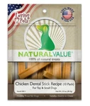 Loving Pets Natural Value Chicken Dental Stick Recipe Dog Treats 3 Oz. Fixed Price $7.95.