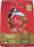 Purina One Natural Smartblend Lamb & Rice Formula Dry Dog Food, 40 Lb. Fixed Price $38.35.
