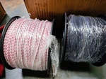500' 18AWG 7-STRAND Stranded SEW-2 SF-2 Fixture Wire 600V White/red Hash. Fixed Price $140.00.