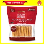 Natural Collagen And Beef Sticks For Dogs 100 Count Chews. Fixed Price $55.99.