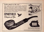 1946 Sportsman Print Ad Champion Of Pipes Dog Duck Hunting New York Ny. Fixed Price $5.00.