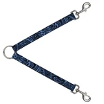 Dog Leash Splitter Bandana/skulls Baby Blue/black. Fixed Price $28.10.