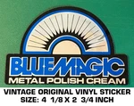 Bluemagic Metal Polish Cream - Vintage Original Foil Decal Sticker Automotive. Fixed Price $7.23.