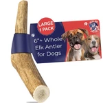 Devil Pet Co. Elk Antlers For Dogs, Large 6"+, 1 Pack, Grade Long. Fixed Price $41.78.