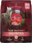Purina One High Protein True Instinct With Beef & Salmon Dry Dog Food, 27.5 Lbs.. Fixed Price $33.00.
