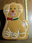 Vibrant Life Puppy Dog Shaped Empty Tin Box Can Holiday Cookie Container 8.5 Oz. Fixed Price $5.00.