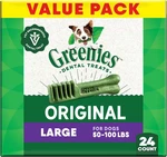 Greenies Original Large Natural Dog Dental Care Chews ,36 Oz. Pack (24 Treats). Fixed Price $31.30.