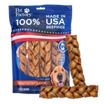 Pet Factory 7IN Braided Beefhide Dog Chew Sticks With Peanut Butter Flavor 1.... Fixed Price $28.17.