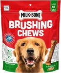 Milk-bone Original Brushing Chews 18 Large Daily Dental Dog Treats Scrubbing Act. Fixed Price $19.70.