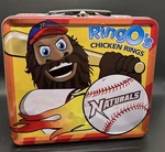 Nwa Arkansas Naturals Red Metal Lunch Box Ringo's Chicken Rings Strike Sasquatch. Fixed Price $14.97.
