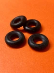 4 Rubber Toy Tires 22 Mm Od Smooth Black ---visit My Store For More. Fixed Price $6.99.