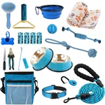 Pupluxe Puppy Starter Kit Blue 22 Piece Great For Dog Training New Bu.... Fixed Price $52.87.