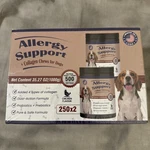 Pet Allergy Relief Chews 500PCS With Natural Collagen Chicken Flavor For Dogs. Fixed Price $24.75.