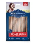 Barkworthies High Protein Beef Gullet Sticks 12 Count Natural Dog Chews. Fixed Price $20.19.
