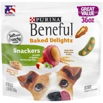 Purina Beneful Dog Training Treats, Baked Delights Snackers, 36 Oz. Pouch. Fixed Price $16.79.