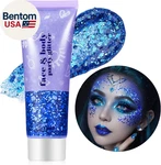 Blue Face Body Glitter,halloween Paint Sparkling Mermaid Gel,h. Fixed Price $14.41.